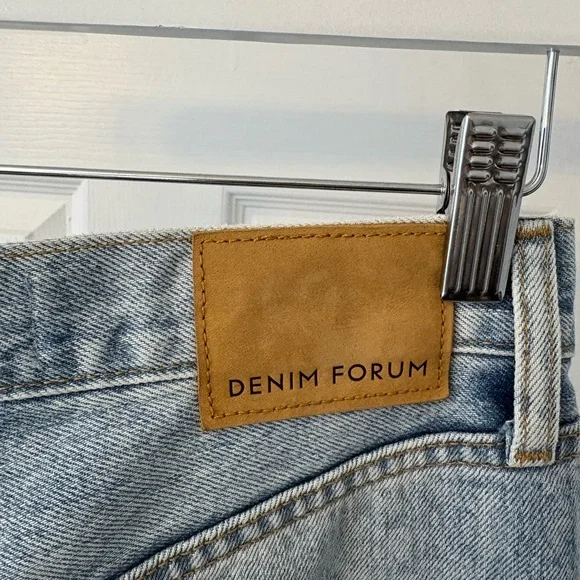 Denim Forum The Joni Highrise Loose Blue Jean Size 24 Organic Cotton Button Fly - Picture 11 of 17